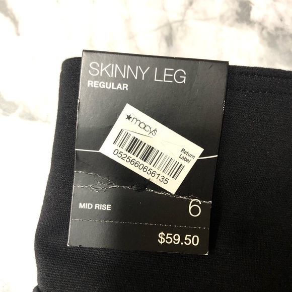 Inc international concepts Black Window Pane Print Skinny Leg Pants Size 6 NWT - Picture 3 of 5